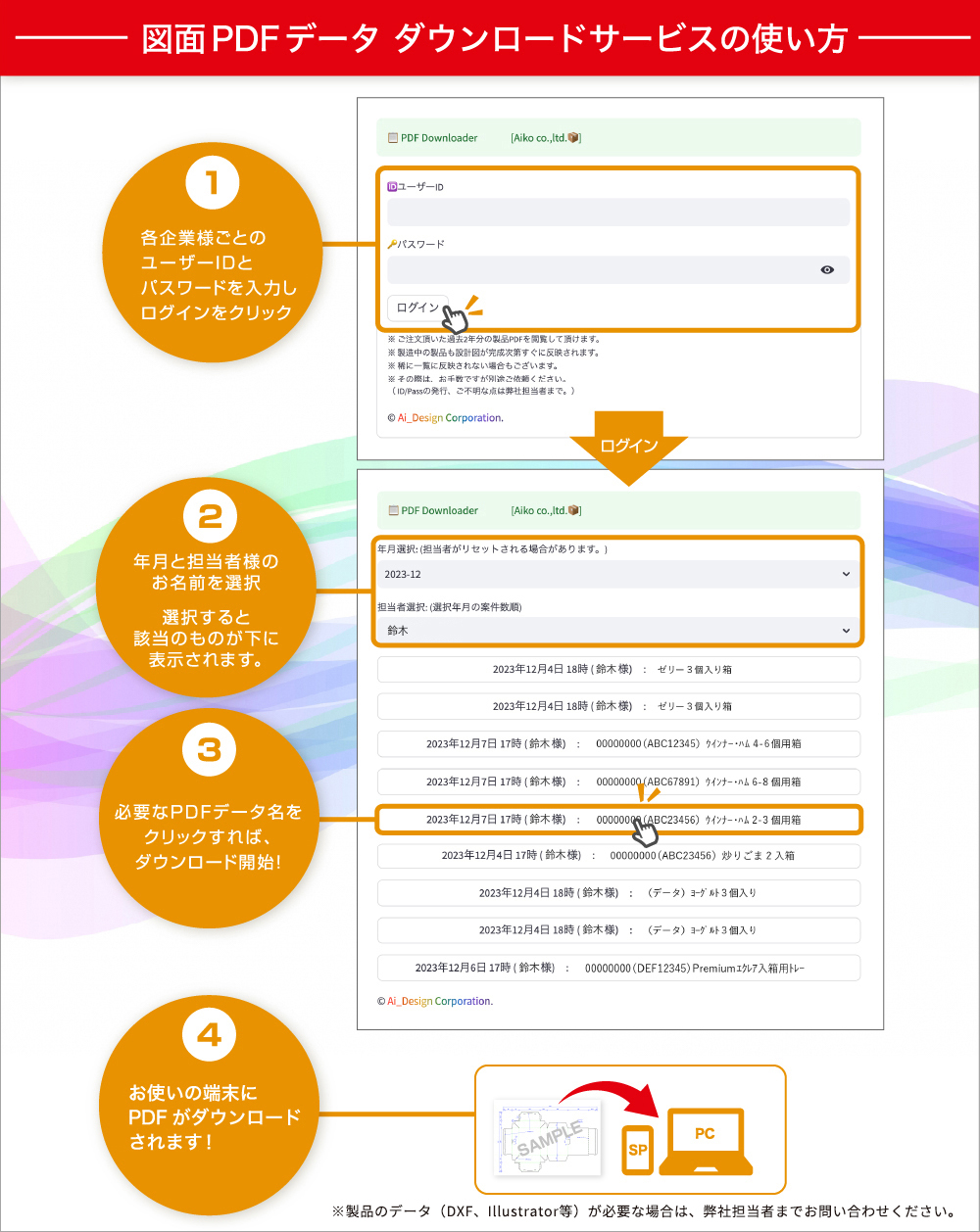 図面PDFデータ ダウンロードサービスの使い方